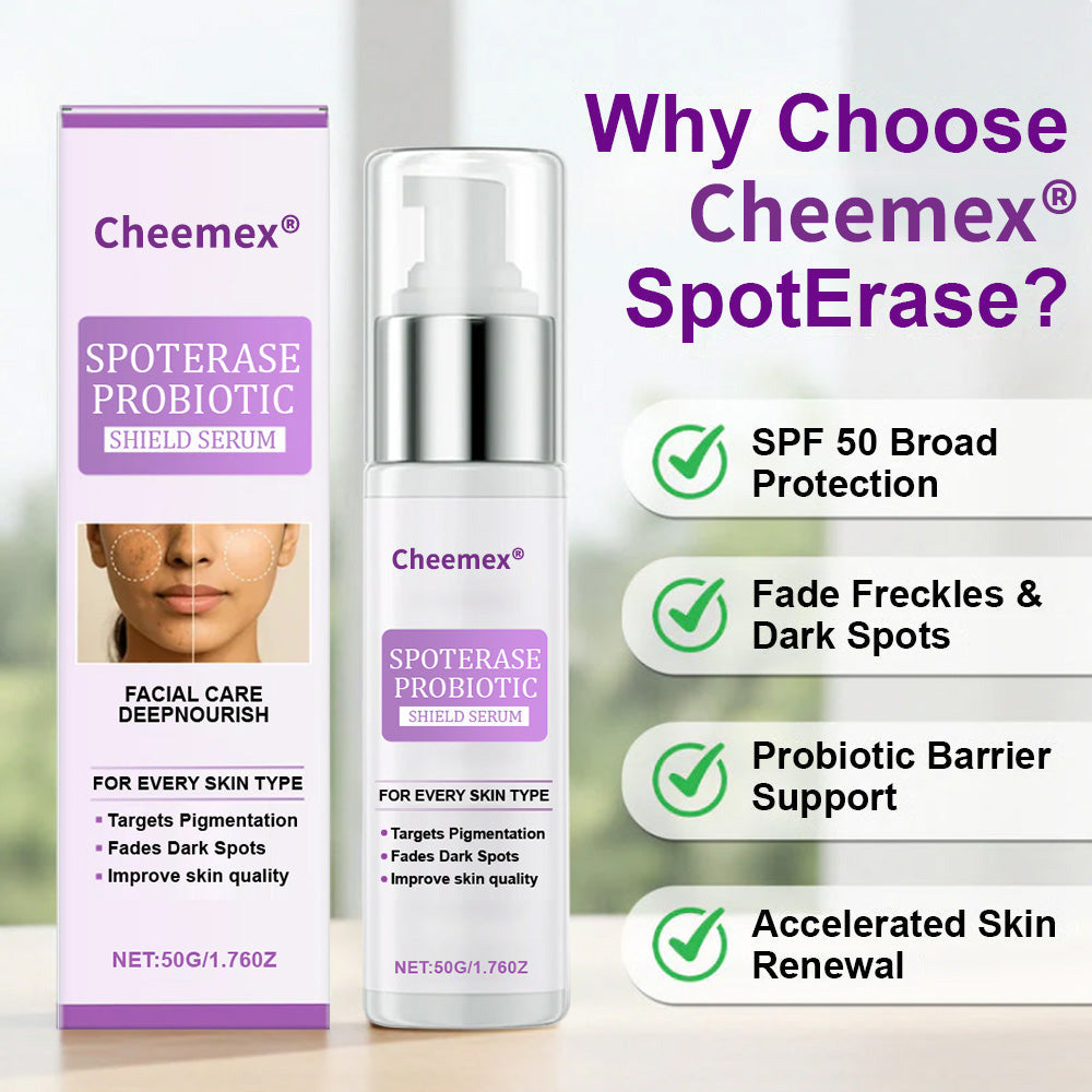 ✅𝐅𝐃𝐀-𝐀𝐏𝐏𝐑𝐎𝐕𝐄𝐃🌟Cheemex® 𝐒𝐩𝐨𝐭𝐄𝐫𝐚𝐬𝐞 𝐏𝐫𝐨𝐛𝐢𝐨𝐭𝐢𝐜 𝐒𝐡𝐢𝐞𝐥𝐝 𝐒𝐞𝐫𝐮𝐦 – Fades Dark Spots, Evens Skin Tone & Boosts Radiance✨