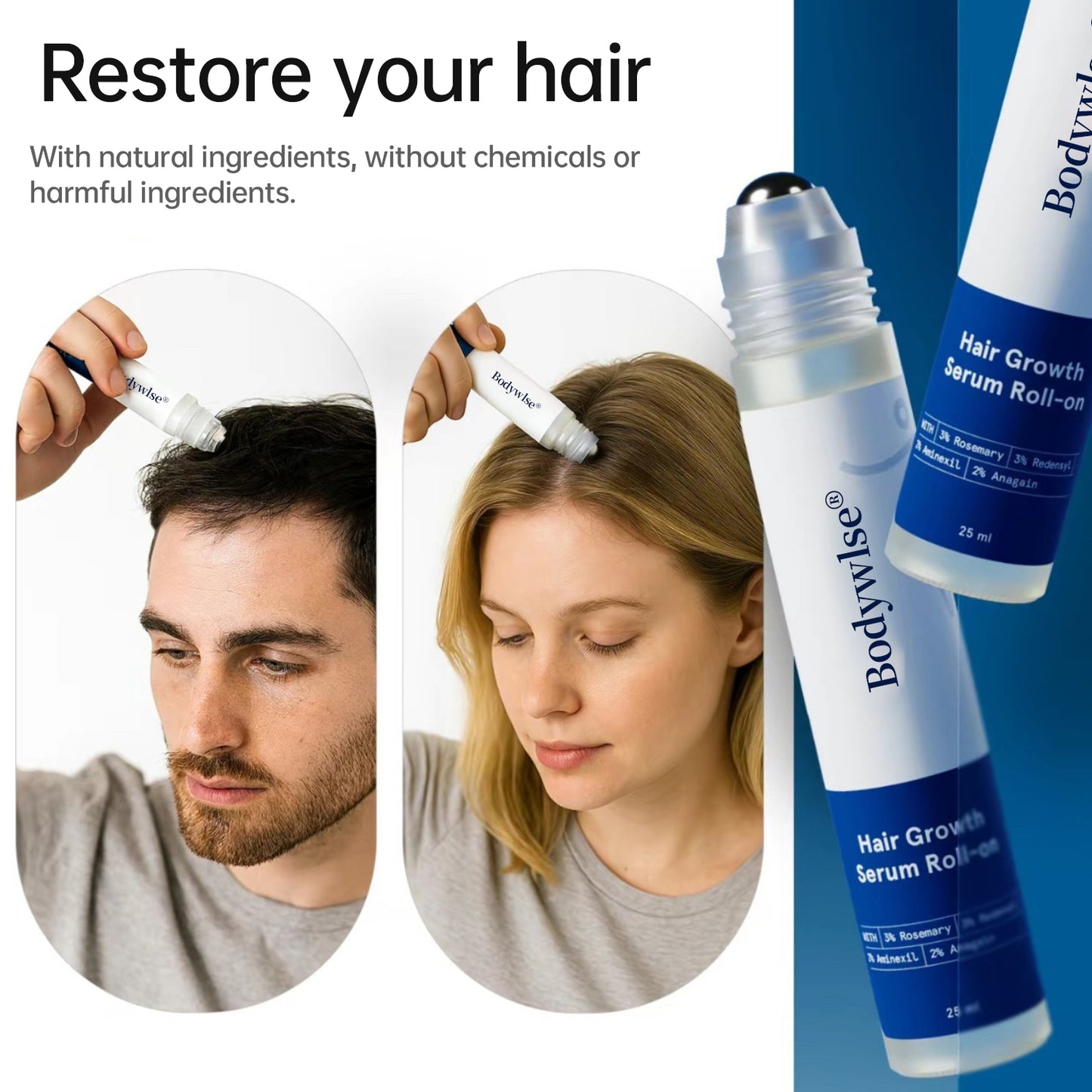 Bodywlse™ hair Boost Roll-On Essence