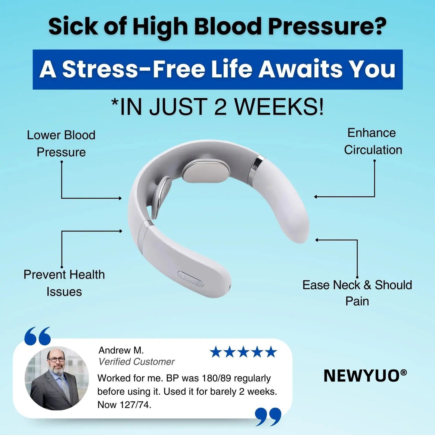 🔥Last Day 50% Off NEWYUO® Blood Pressure Reducing Automatic Massager